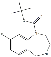 8-氟-2,3,4,5-四氢-1H-苯并[E][1,4]二氮杂卓-1-甲酸叔丁酯 结构式