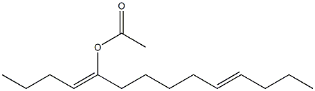 酢酸(4E,10Z)-4,10-テトラデカジエニル 化学構造式
