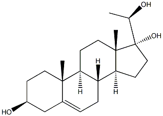 (3b,20R)-Pregn-5-ene-3,17,20-triol Struktur