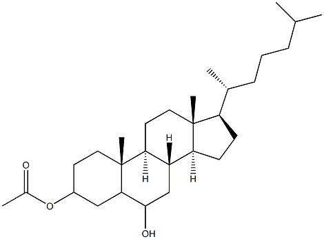 -cholestane-3,6-diol 3-Acetate Structure