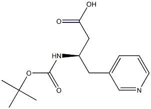 Boc-(3-pyridyl)-L-b-homoalanine Structure