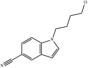 N-(4-Chlorobutyl)-5-cyanoindole, 1877901-11-5, 结构式