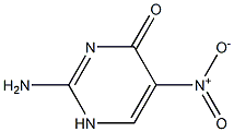 2-Amino-5-nitro-1H-pyrimidin-4-one Struktur