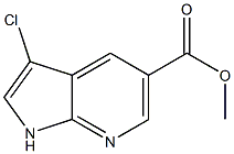 3-Chloro-1H-pyrrolo[2,3-b]pyridine-5-carboxylic acid methyl ester Struktur