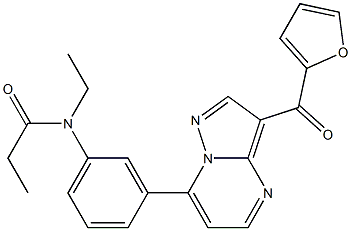 N-Ethyl-N-{3-[3-(furan-2-carbonyl)pyrazolo[1,5-a]pyrimidin-7-yl]phenyl}propionamide