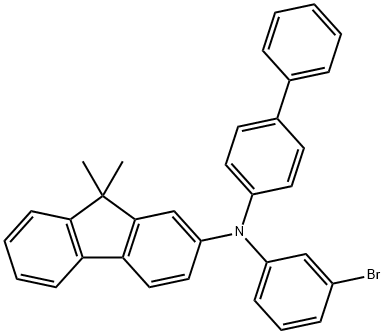 N-([1,1'-biphenyl]-4-yl)-N-(3-bromophenyl)-9,9-dimethyl-9H-fluoren-2-amine Structure