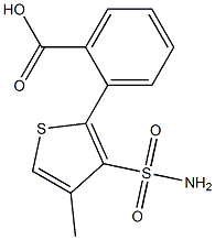 Methyl 3-aminosulfonylthiophene-2-benzoate 化学構造式