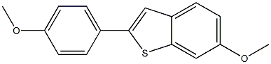 2-(4-甲氧基苯基)-6-甲氧基苯并[B]噻吩,,结构式