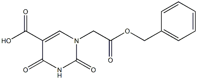 5-Carboxy-3,4-dihydro-2,4-dio xo-1(2H)-pyrimidine acetic acid benzyl ester Structure