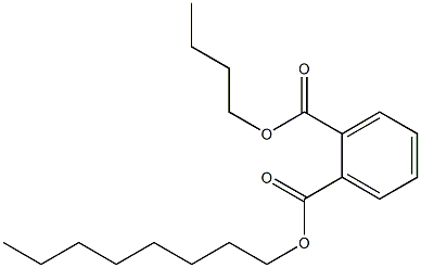 邻苯二甲酸丁基辛基酯, , 结构式