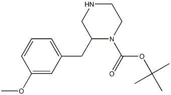 2-(3-METHOXY-BENZYL)-PIPERAZINE-1-CARBOXYLIC ACID TERT-BUTYL ESTER Structure