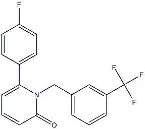 6-(4-FLUOROPHENYL)-1-[3-(TRIFLUOROMETHYL)BENZYL]PYRIDIN-2(1H)-ONE Structure