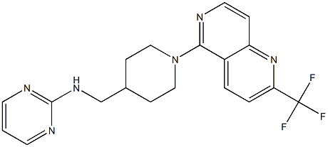 N-((1-[2-(TRIFLUOROMETHYL)-1,6-NAPHTHYRIDIN-5-YL]PIPERIDIN-4-YL)METHYL)PYRIMIDIN-2-AMINE