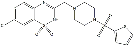 7-CHLORO-3-([4-(2-THIENYLSULFONYL)PIPERAZIN-1-YL]METHYL)-2H-1,2,4-BENZOTHIADIAZINE 1,1-DIOXIDE