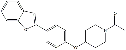 1-ACETYL-4-[4-(1-BENZOFURAN-2-YL)PHENOXY]PIPERIDINE Structure