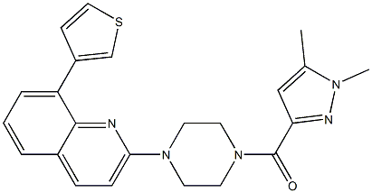  2-(4-[(1,5-DIMETHYL-1H-PYRAZOL-3-YL)CARBONYL]PIPERAZIN-1-YL)-8-(3-THIENYL)QUINOLINE