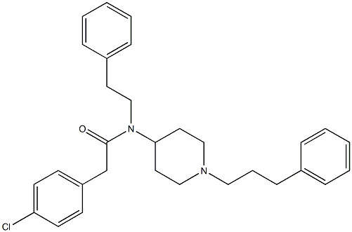 2-(4-CHLOROPHENYL)-N-(2-PHENYLETHYL)-N-[1-(3-PHENYLPROPYL)PIPERIDIN-4-YL]ACETAMIDE Structure