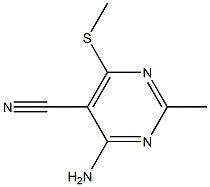 4-AMINO-2-METHYL-6-(METHYLTHIO)PYRIMIDINE-5-CARBONITRILE,,结构式