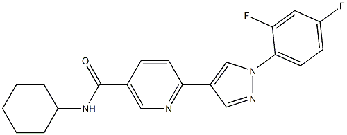 N-CYCLOHEXYL-6-[1-(2,4-DIFLUOROPHENYL)-1H-PYRAZOL-4-YL]NICOTINAMIDE Structure