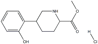 METHYL 5-(2-HYDROXYPHENYL)PIPERIDINE-2-CARBOXYLATE HYDROCHLORIDE Structure