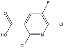 2,6-二氯-5-氟-3-吡啶羧酸 结构式
