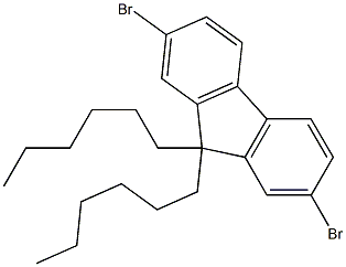 9,9-二己基-2,7-二溴芴,,结构式