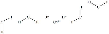 Cadmium bromide tetrahydrate Structure