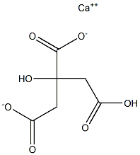 Calcium hydrogen citrate Struktur