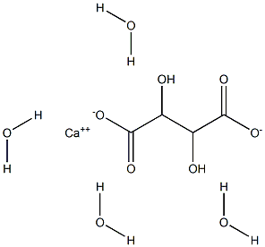 Calcium tartrate tetrahydrate Struktur