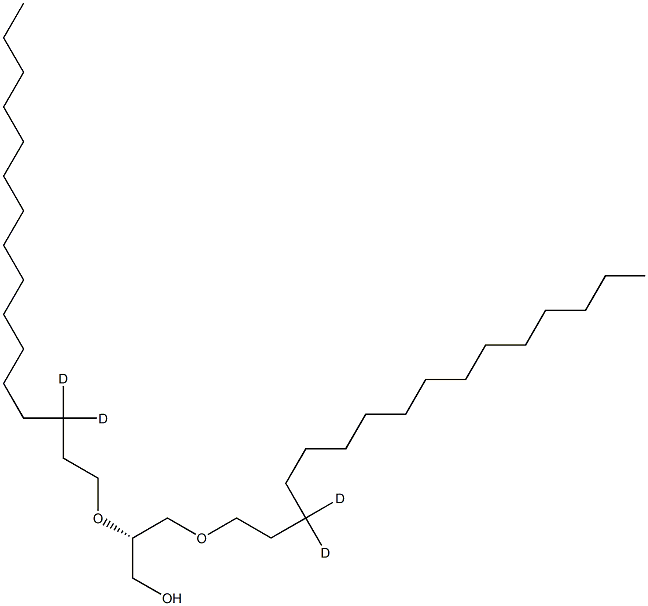 1,2-O-dihexadecyl-(3,3 D2)-sn-glycerol 结构式