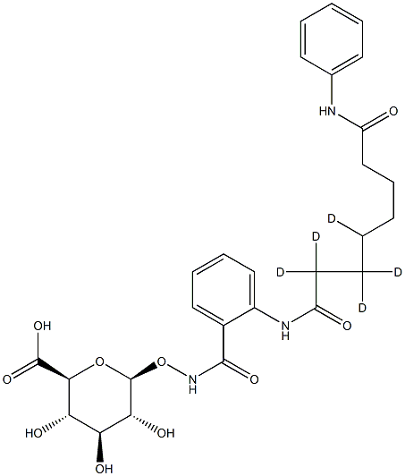 Suberoylanilide-D5 Hydroxamic Acid b-D-Glucuronide Structure
