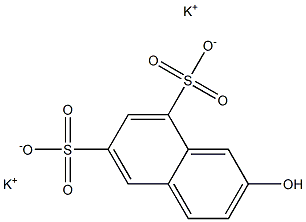 2-萘酚-6,8-二磺酸双钾盐 结构式