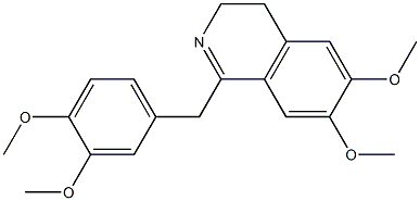 1-[(3,4-dimethoxyphenyl)methyl]-3,4-dihydro-6,7-dimethoxyisoquinoline Struktur