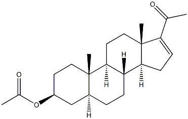 3beta-Acetoxy-5alpha-pregn-16-en-20-one Struktur