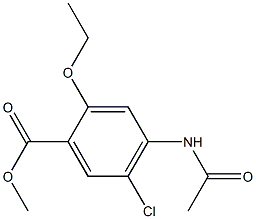 4-乙酰氨基-5-氯-2-乙氧基苯甲酸甲酯,,结构式