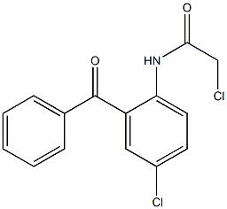 2-氯乙酰氨基-5-氯二苯甲酮 结构式