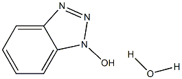 1-hydroxybenzotriazole monohydrate 化学構造式