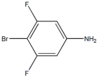 3,5-二氟-4-溴苯胺 结构式
