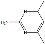 4,6-二甲基-2-氨基嘧啶,,结构式