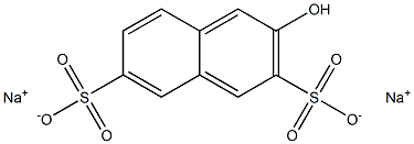 2-萘酚-3,6-二磺酸钠盐, , 结构式