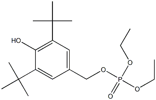 Diethyl 3,5-di-tert-butyl-4-hydroxybenzyl phosphate Structure