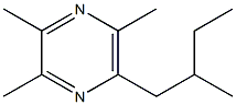 2,3,5-三甲基-6-(2-甲基丁基)吡嗪, , 结构式