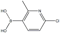 2-氯-6-甲基吡啶-5-硼酸,,结构式
