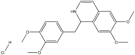 6,7-二甲氧基-1-(3,4-二甲氧基苄基)二氢异喹啉盐酸盐, , 结构式