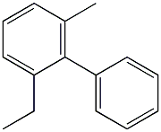 2-乙基-6-苯基甲苯, , 结构式