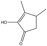3,4-dimethyl 2-hydroxy-2-cyclopenten-1-one Structure