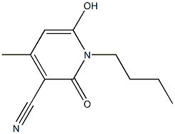 N-butyl-3-cyano-4-methyl-6-hydroxy-2-pyridinone Structure