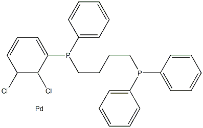 1,4-双二苯基膦丁烷氯化钯,,结构式