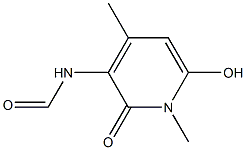 3-甲酰氨基-4-甲基-6-羟基-N-甲基吡啶酮, , 结构式