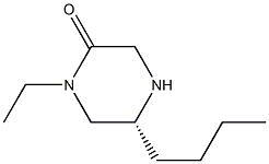 (R)-5-BUTYL-1-ETHYLPIPERAZIN-2-ONE 结构式